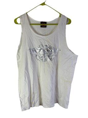 Vintage 90s Harley Davidson Spell Out Cut Off Distressed Tank Top Shirt